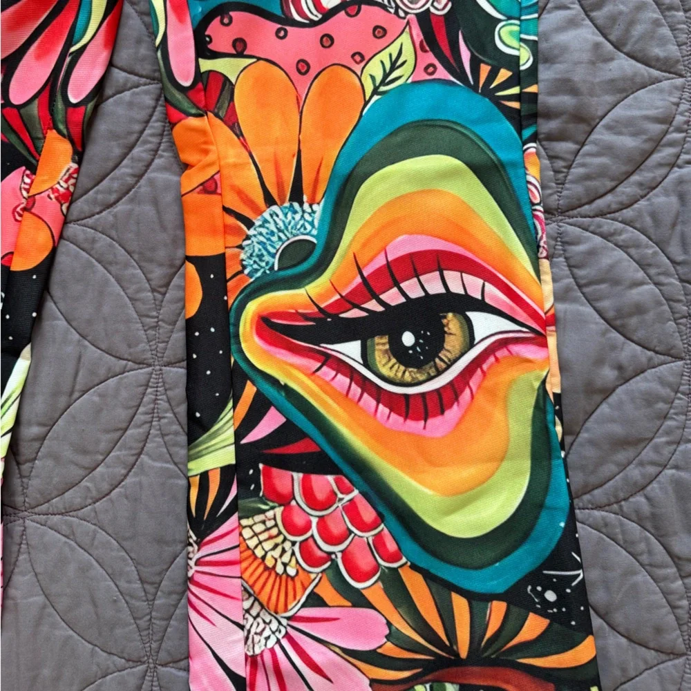 Vibrant Multicolor Abstract Art Pants - Picture 5 of 5
